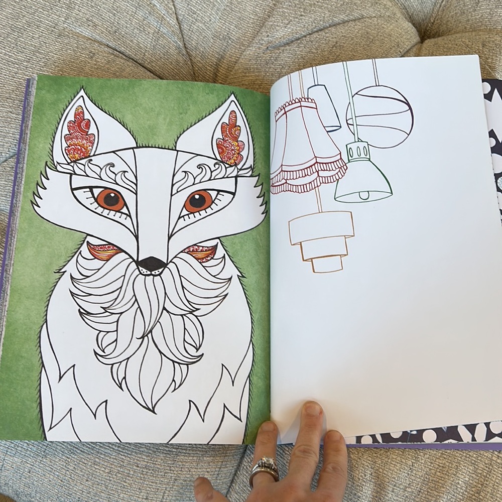 Calming Therapy An Anti-Stress Coloring Book.  Hardcover coloring book. - Picture 8 of 8